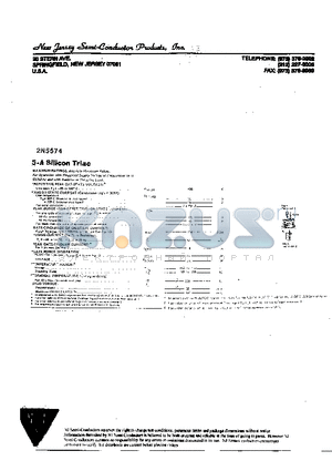 2N5574 datasheet - 5-A SILICON TRIAC