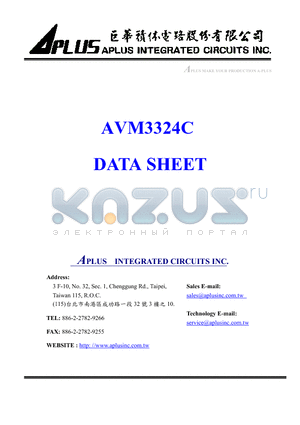 AVM3324C datasheet - single-chip 3 channel timbre generator that can synthesize