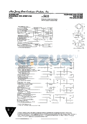 2N5633 datasheet - HIGH VOLTAGE-HIGH-POWER