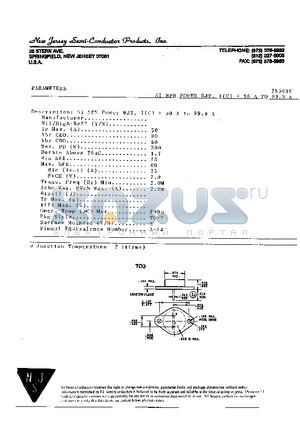 2N5686 datasheet - SI NPN POWER BJT