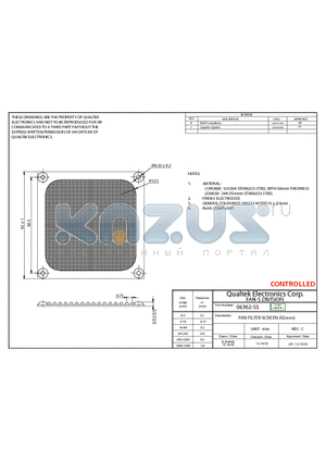 06362-SS datasheet - FAN FILTER SCREEN (92mm)