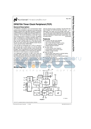 DP8570A datasheet - Timer Clock Peripheral (TCP)