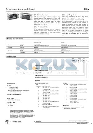 DPA datasheet - Miniature Rack and Panel