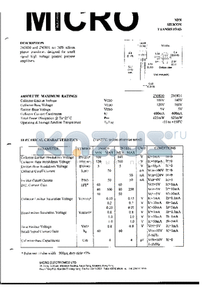 2N5831 datasheet - NPN SILICON TRANSISTORS