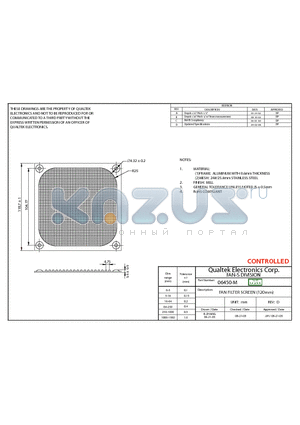 06450-M datasheet - FAN FILTER SCREEN (120mm)