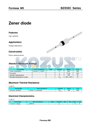 BZX55C datasheet - Zener diode