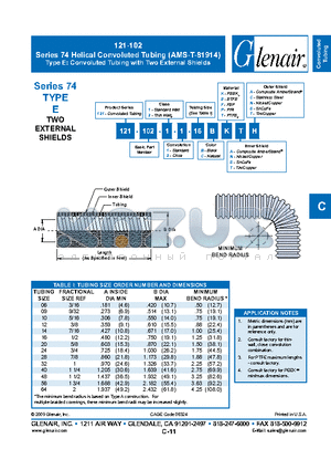 121-102-1-1-09BKA datasheet - Helical Convoluted Tubing