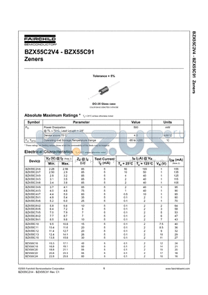 BZX55C13 datasheet - Zeners