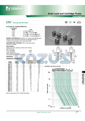 0663.100 datasheet - Axial Lead and Cartridge Fuses