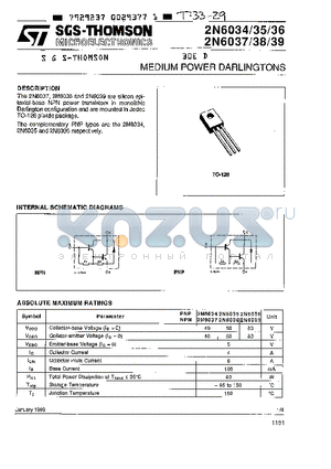 2N6034 datasheet - MIDIUM POWER DAR;OMGTONS