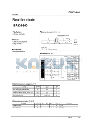 1SR139-600_1 datasheet - Rectifier diode
