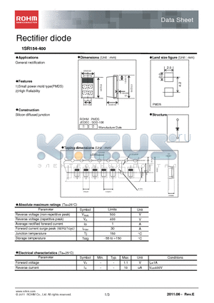 1SR154-400TE25A datasheet - Rectifier diode