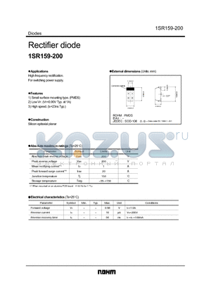 1SR159-200 datasheet - Rectifier diode