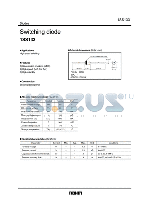 1SS133T-72 datasheet - Switching diode