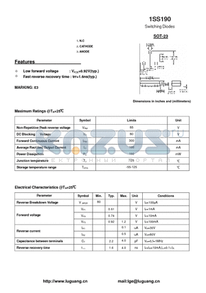 1SS190 datasheet - Switching Diodes