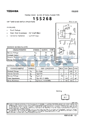 1SS268 datasheet - DIODE (VHF TUNER BAND SWITCH APPLICATIONS)