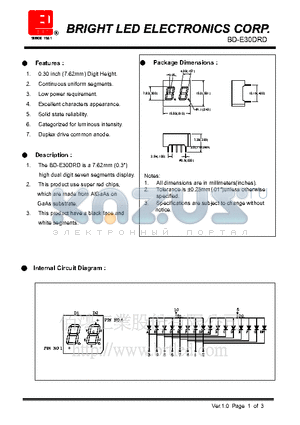 BD-E30DRD datasheet - super red chips, which are made from AlGaAs on GaAs substrate