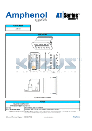 AW12S datasheet - HOUSING COLOR GREEN