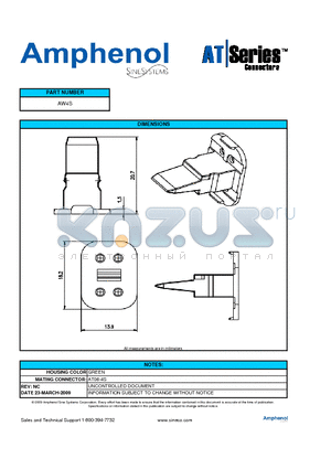 AW4S datasheet - HOUSING COLOR GREEN