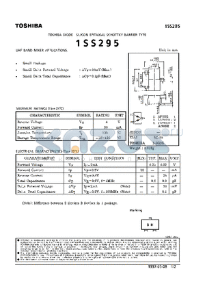 1SS295 datasheet - DIODE (UHF BAND MIXER APPLICATIONS)