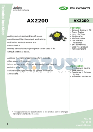 AW2204 datasheet - Acriche series