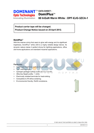 DPF-EJG-3ZCA-1 datasheet - Super high brightness surface mount LED