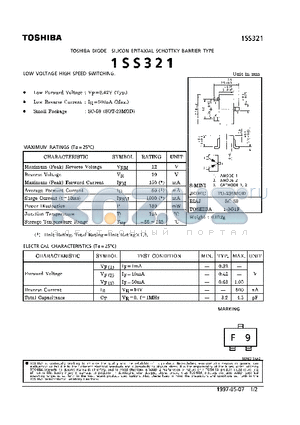 1SS321 datasheet - DIODE (LOW VOLTAGE HIGH SPEED SWITCHING)