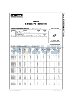 BZX55C4V3 datasheet - Zeners