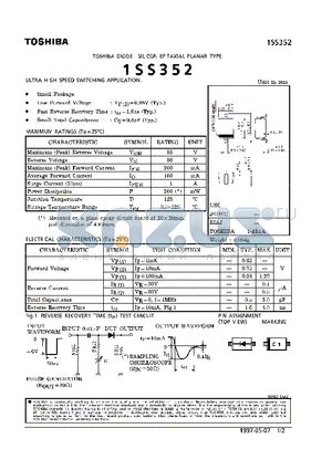 1SS352 datasheet - DIODE (ULTRA HIGH SPEED SWITCHING APPLICATION)