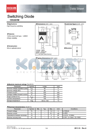 1SS355VMTE-17 datasheet - Switching Diode