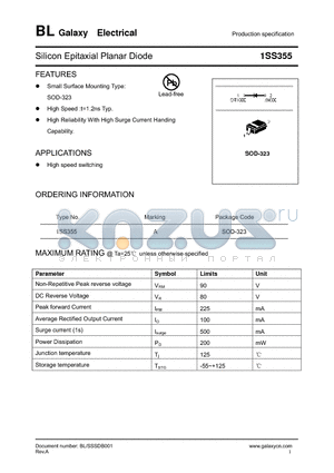 1SS355_0711 datasheet - Silicon Epitaxial Planar Diode