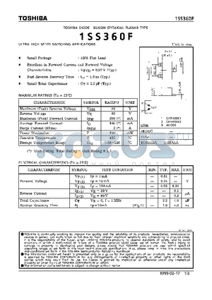 1SS360F datasheet - DIODE (ULTRA HIGH SPEED SWITCHING APPLICATIONS)