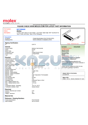 0671550004 datasheet - 1.27mm (.050