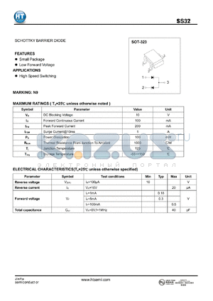 1SS372 datasheet - SCHOTTKY BARRIER DIODE