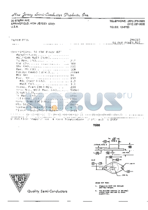 2N6212 datasheet - SI PNP POWER BJT