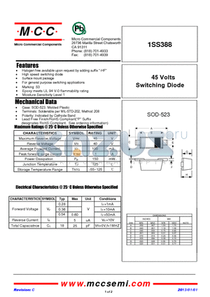 1SS388_13 datasheet - 45 Volts Switching Diode