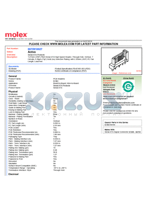 0674910027 datasheet - 1.27mm (.050