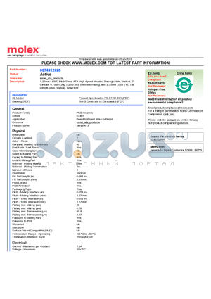 0674912026 datasheet - 1.27mm (.050