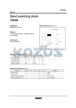 1SS390 datasheet - Band switching diode