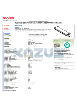 0674921120 datasheet - 1.27mm (.050