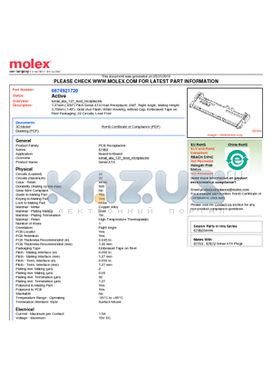 0674921720 datasheet - 1.27mm (.050