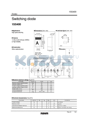 1SS400 datasheet - Switching diode