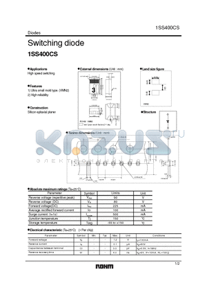 1SS400CS datasheet - Switching diode