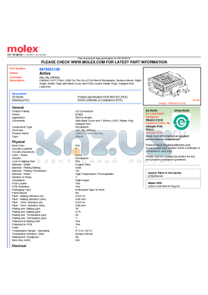 0675031120 datasheet - 0.80mm (.031