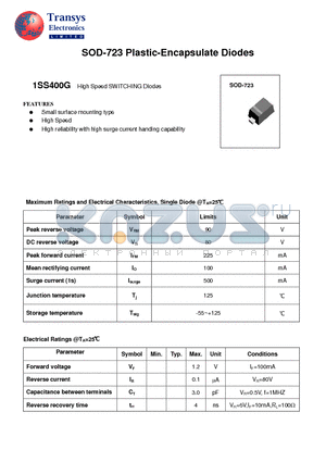 1SS400G datasheet - Plastic-Encapsulate Diodes