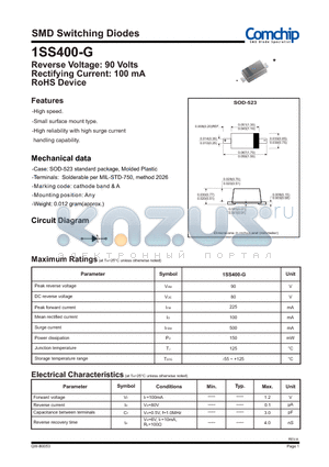 1SS400-G_12 datasheet - SMD Switching Diodes