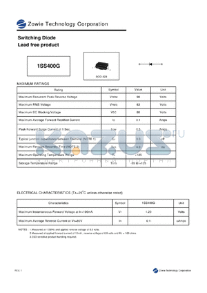 1SS400G datasheet - Switching Diode