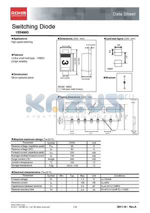 1SS400GT2R datasheet - Switching Diode