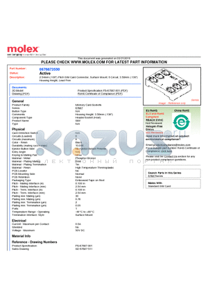 0676873550 datasheet - 2.54mm (.100