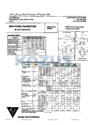 2N6276 datasheet - NPN POWER TRANSISTORS